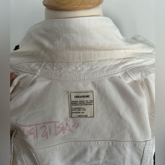 Zadig & Voltaire White Denim Jacket - Picture 4 of 12